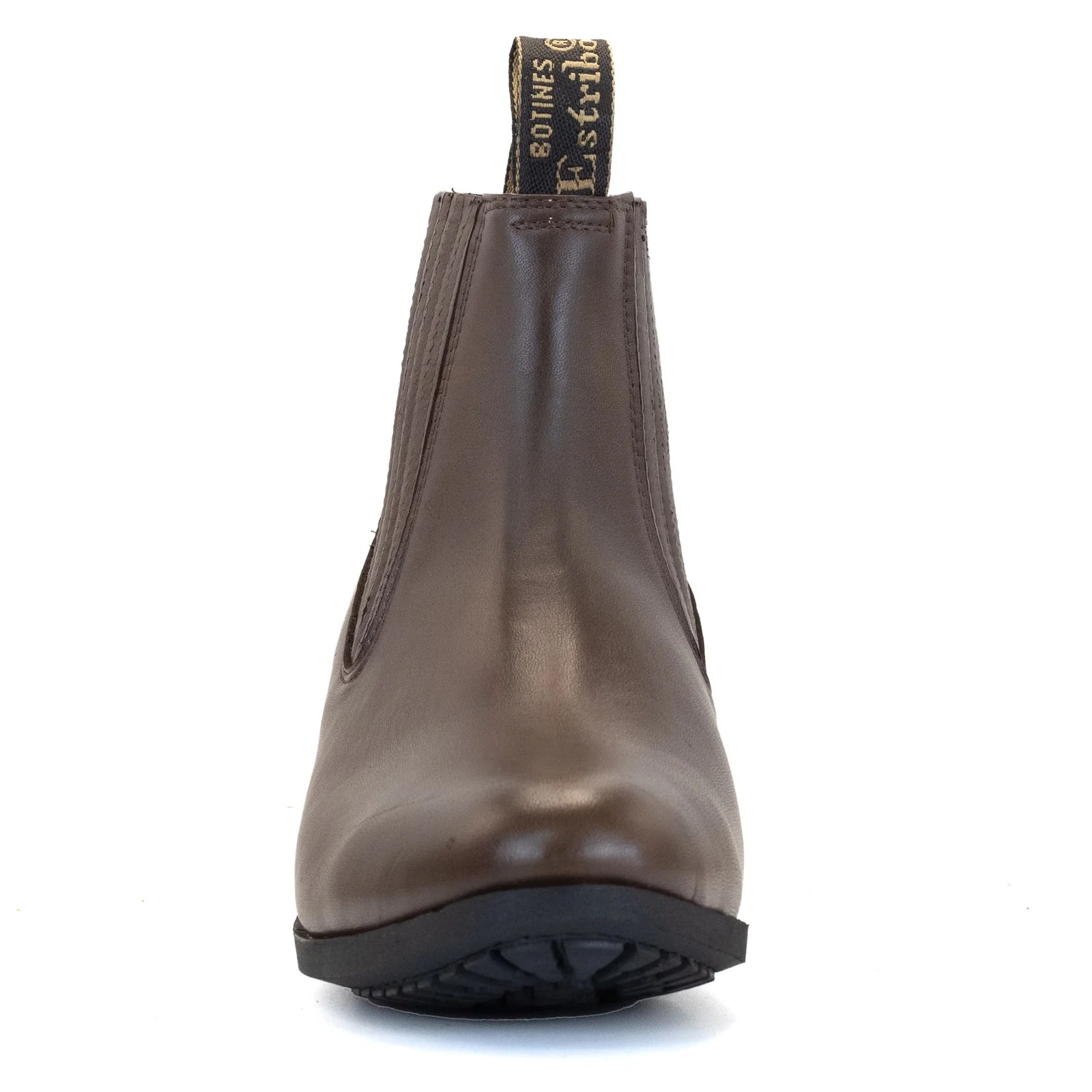 BOTIN ESTRIBO CHARRO SUELA DE HULE CAFE