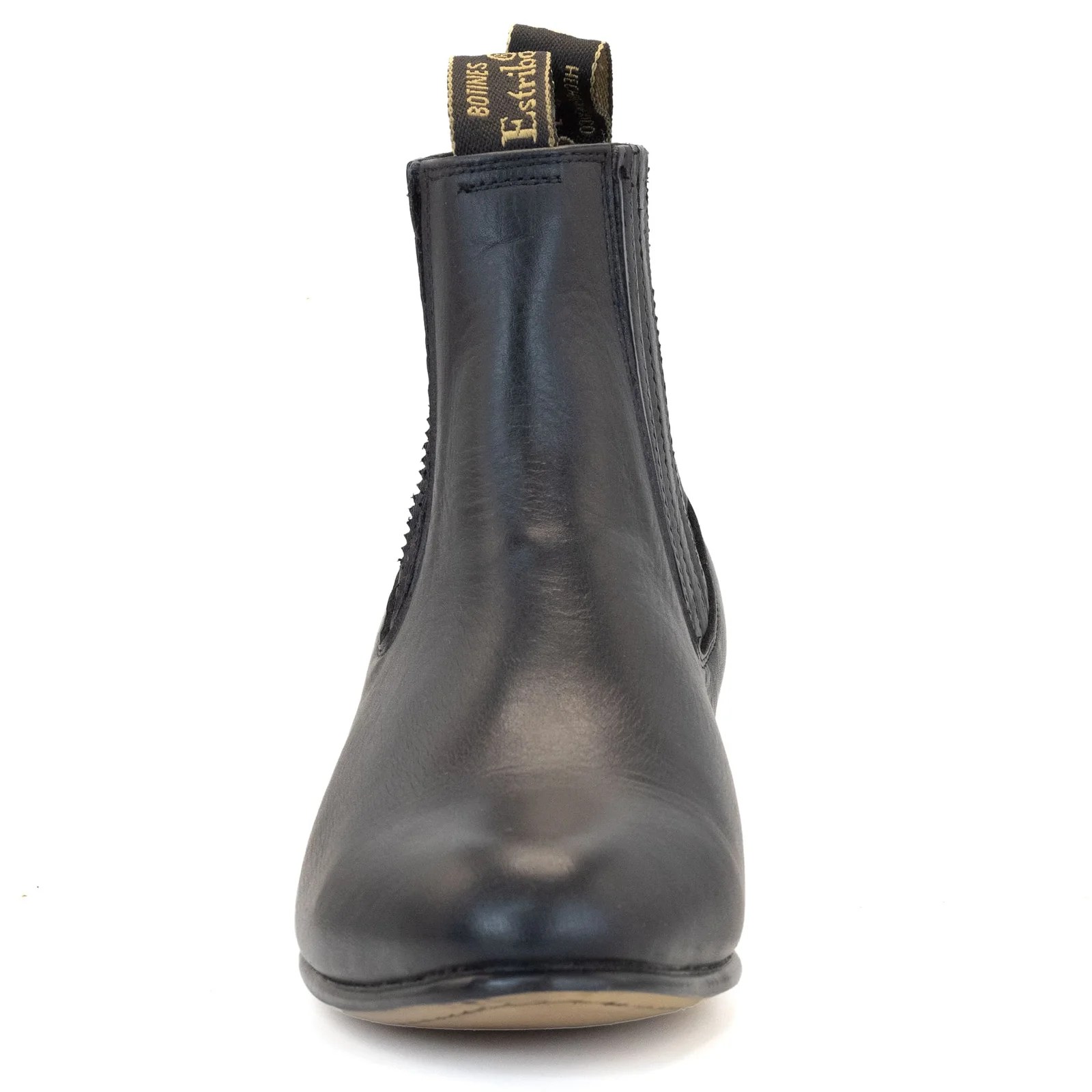 BOTIN ESTRIBO CHARRO SUELA DE CUERO NEGRO