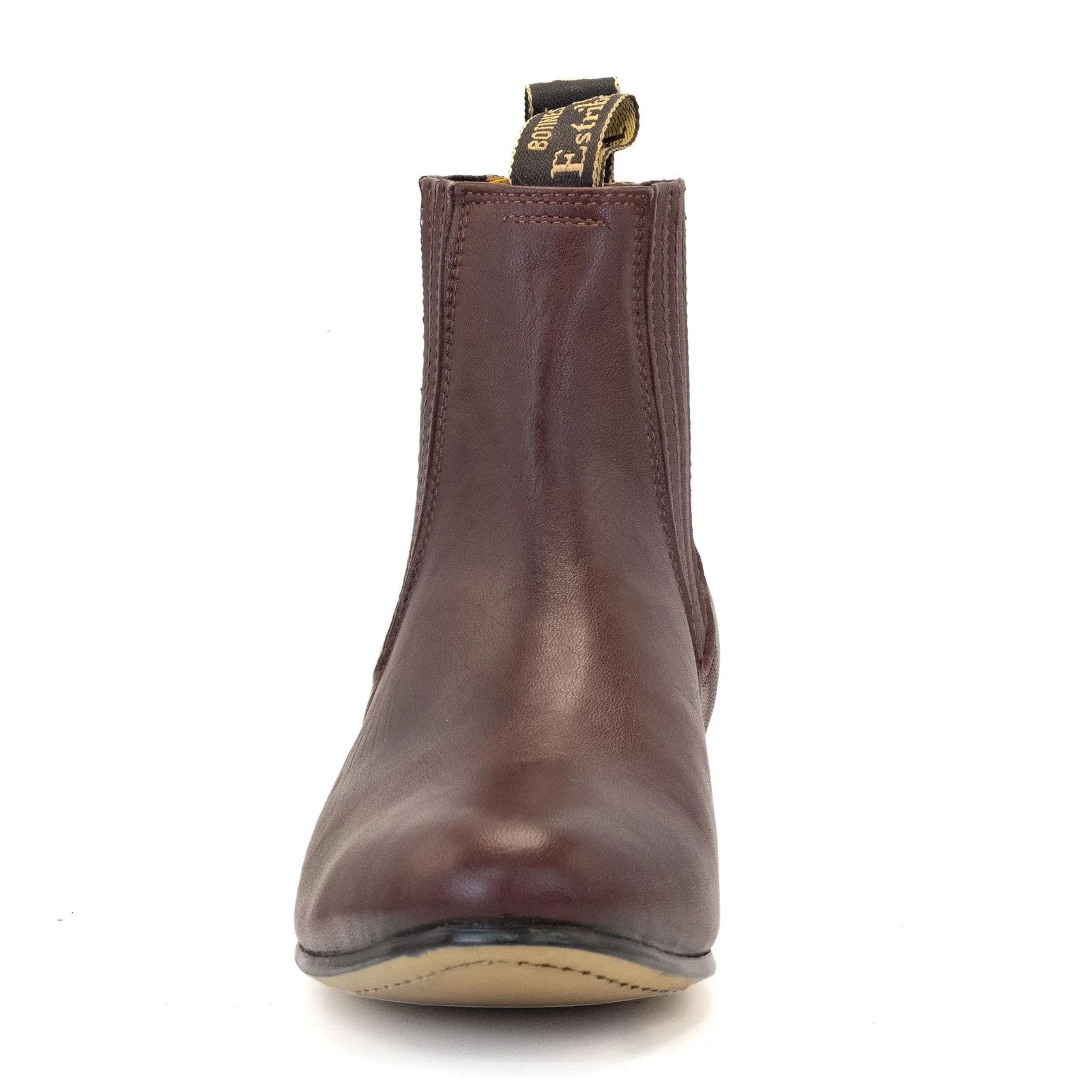 BOTIN ESTRIBO CHARRO SUELA DE CUERO VINO