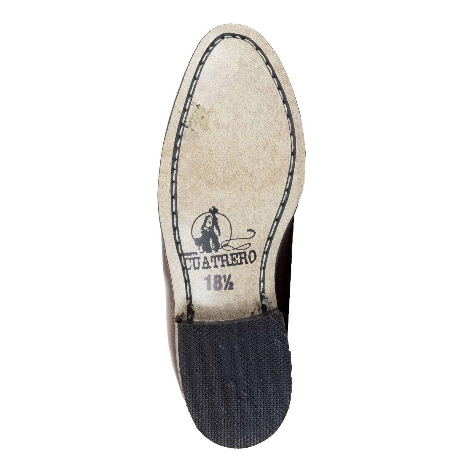 BOTIN CUATRERO CHARRO EN PIEL CAFE