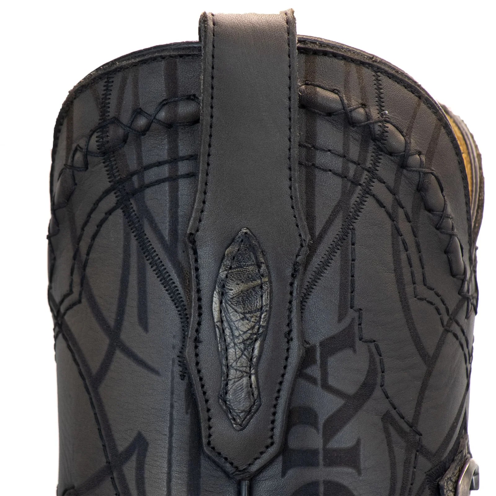 BOTA CUADRA EN PIEL GENUINA DE CAIMAN ARENA