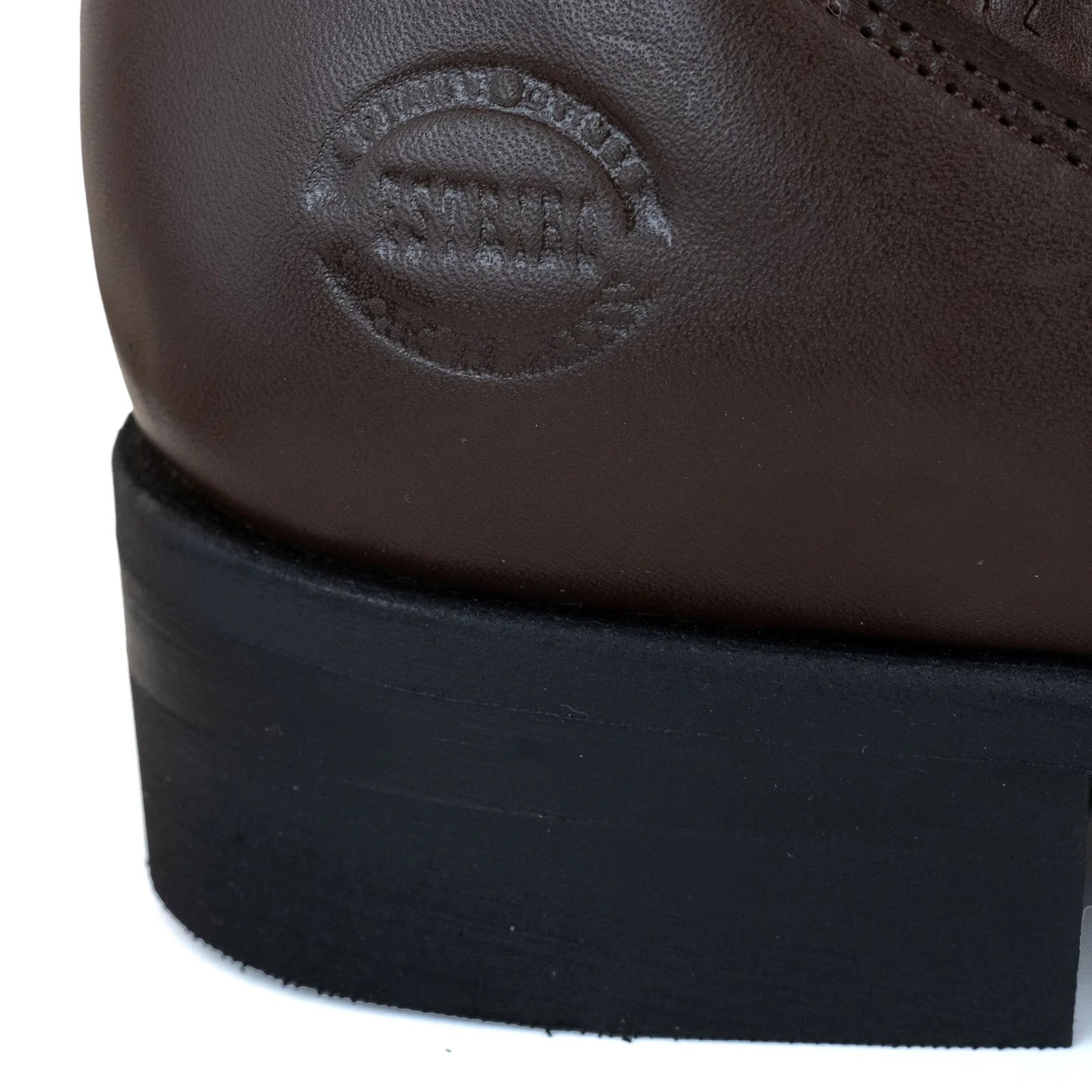 BOTIN ESTRIBO CHARRO SUELA DE HULE CAFE