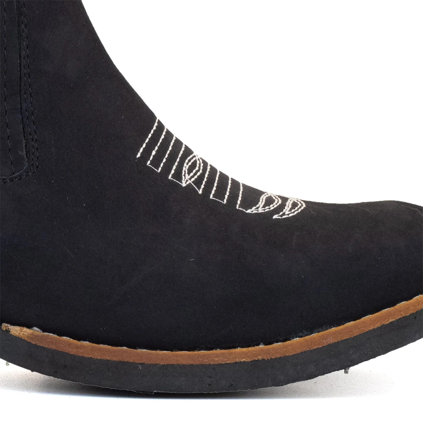 BOTIN GUERRERO CUADRADO NOBUCK NEGRO
