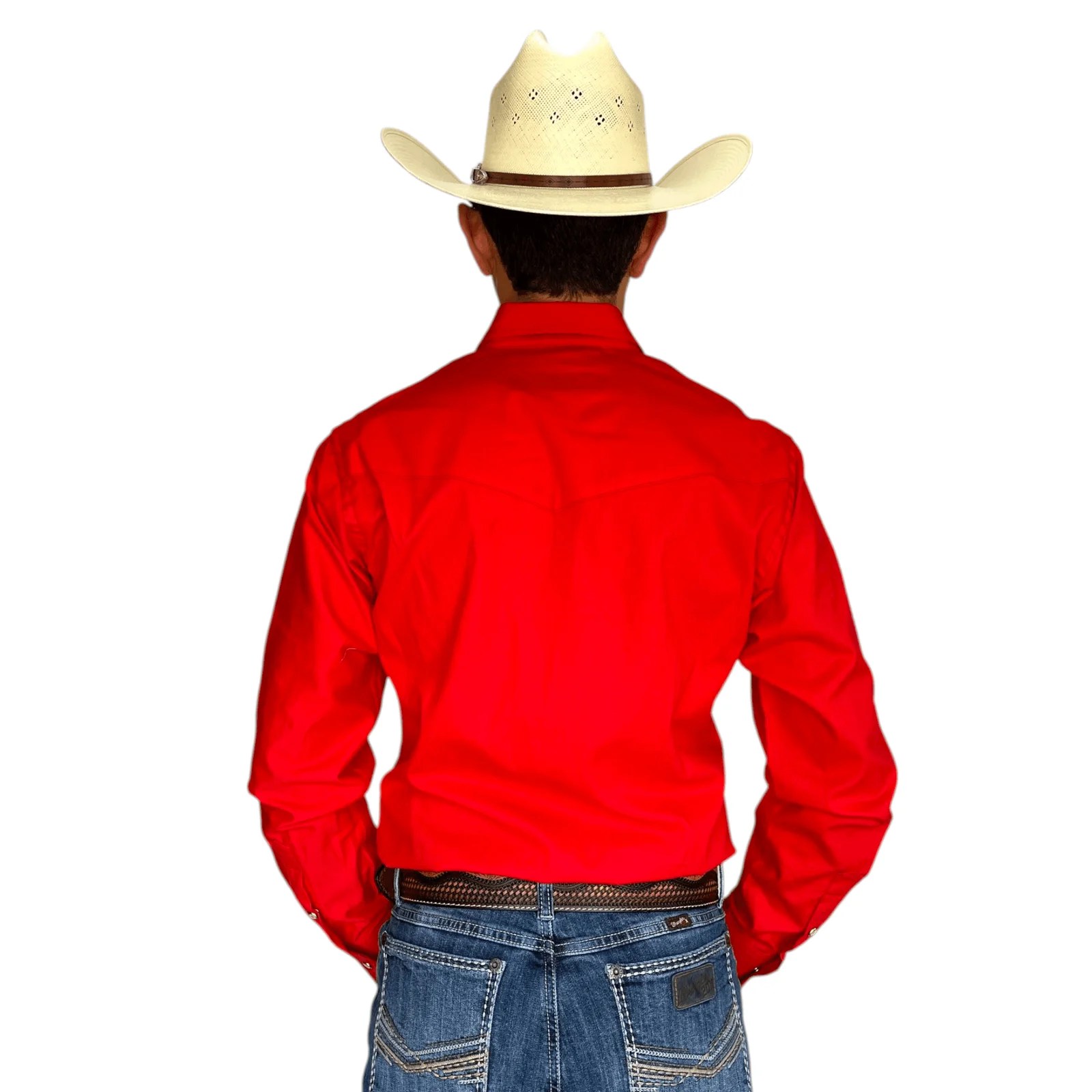CAMISA VAQUERA WRANGLER MANGA LARGA HOMBRE ROJO
