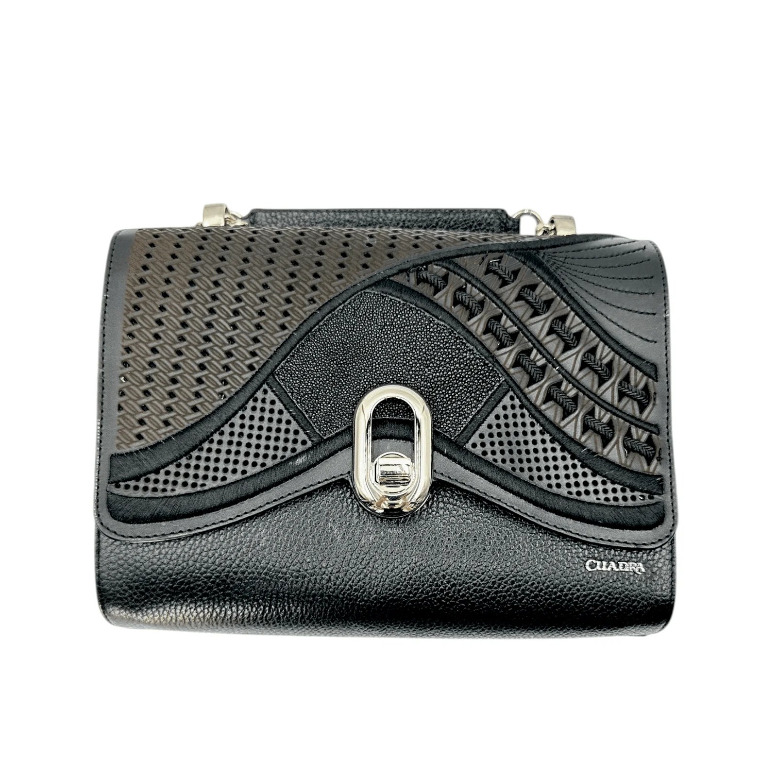BOLSO DE HOMBRO EN PIEL GENUINA DE MANTARRAYA PARA DAMA