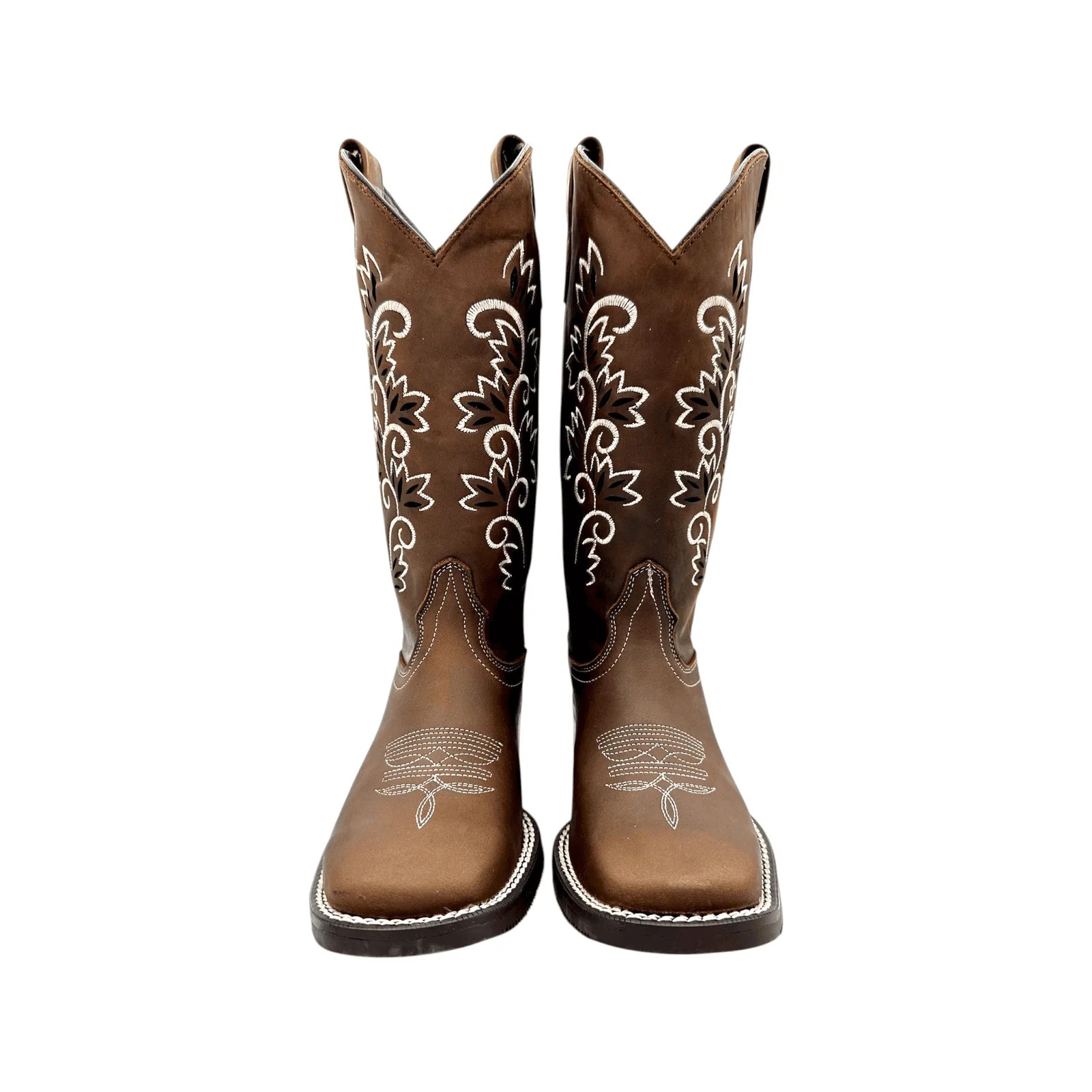 BOTA CABALLO DORADO EN HORMA RODEO EN BORDADO CON LASER CRAZY TANG.