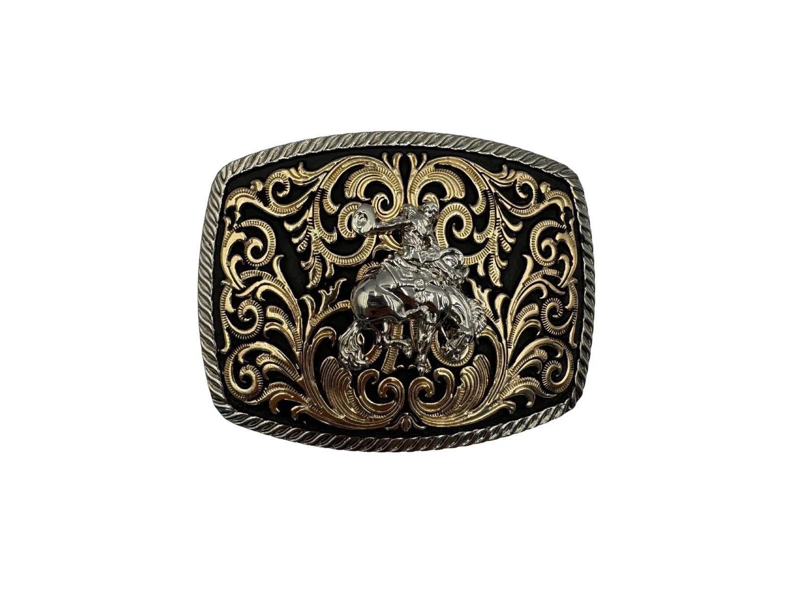 HEBILLA ALPACAR VAQUERA JINETE ORO CON PLATA