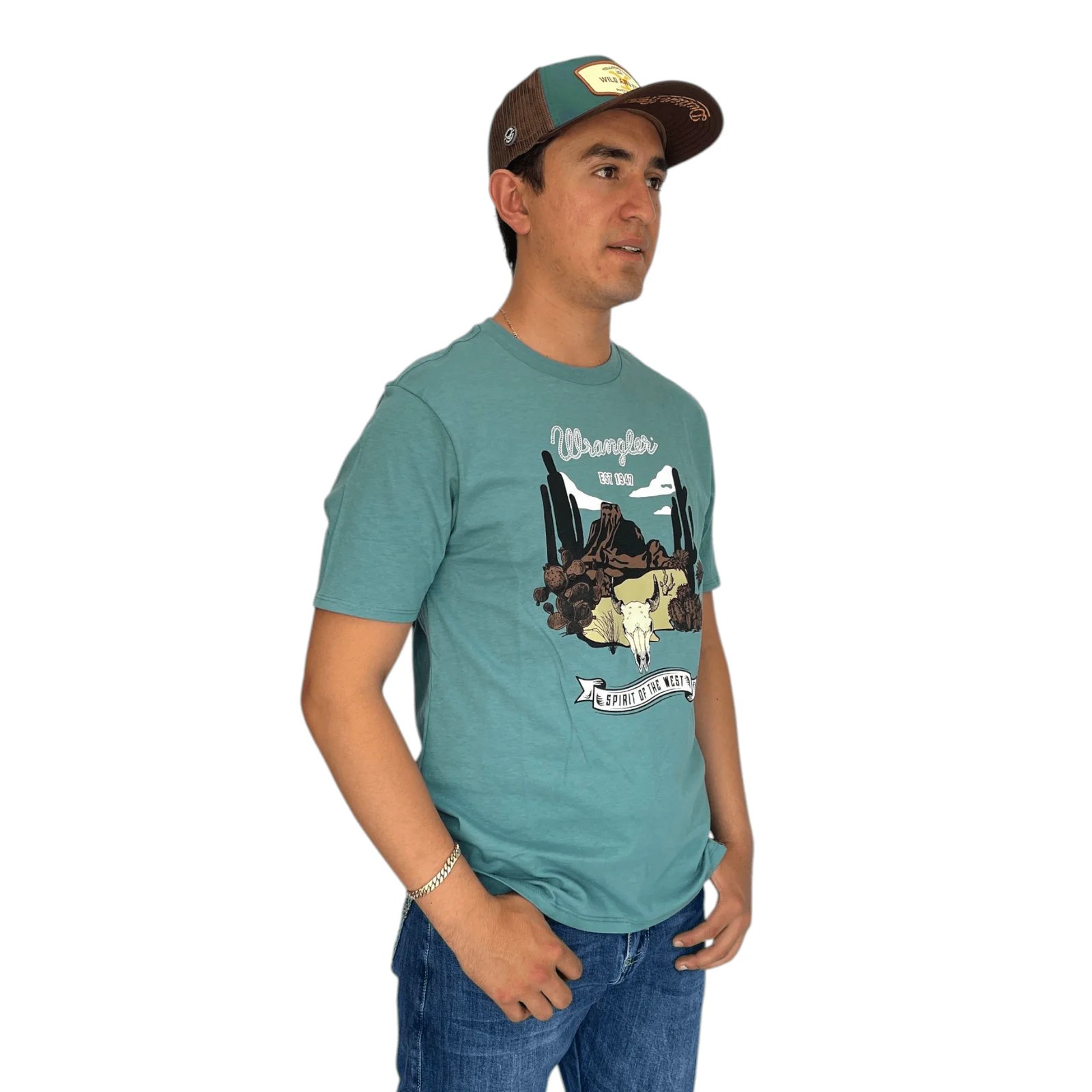 PLAYERA DE CABALLERO WRANGLER  SPIRIT OF THE WEST.