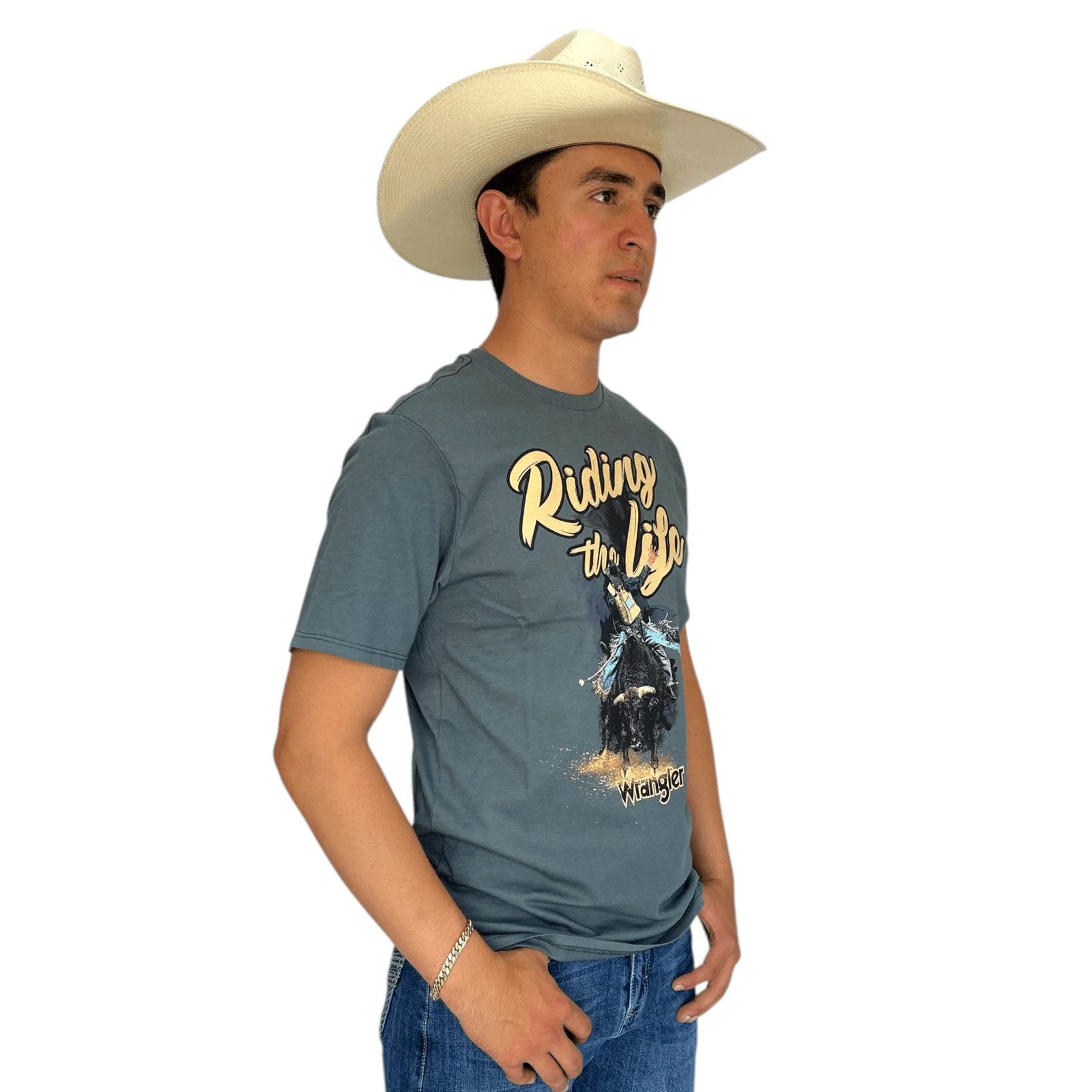 PLAYERA DE CABALLERO WRANGLER  RIDING THE LIFE