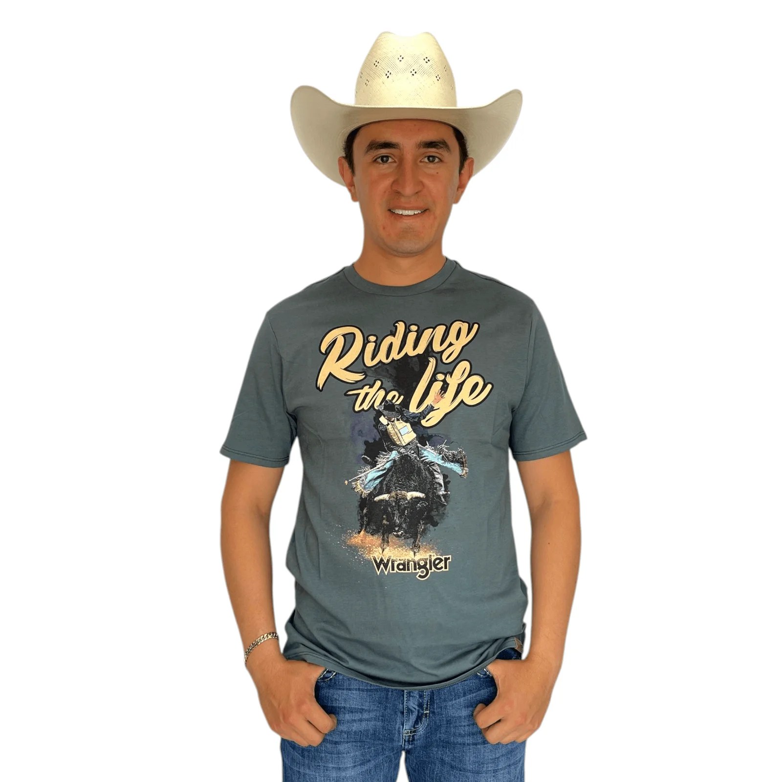 PLAYERA DE CABALLERO WRANGLER  RIDING THE LIFE