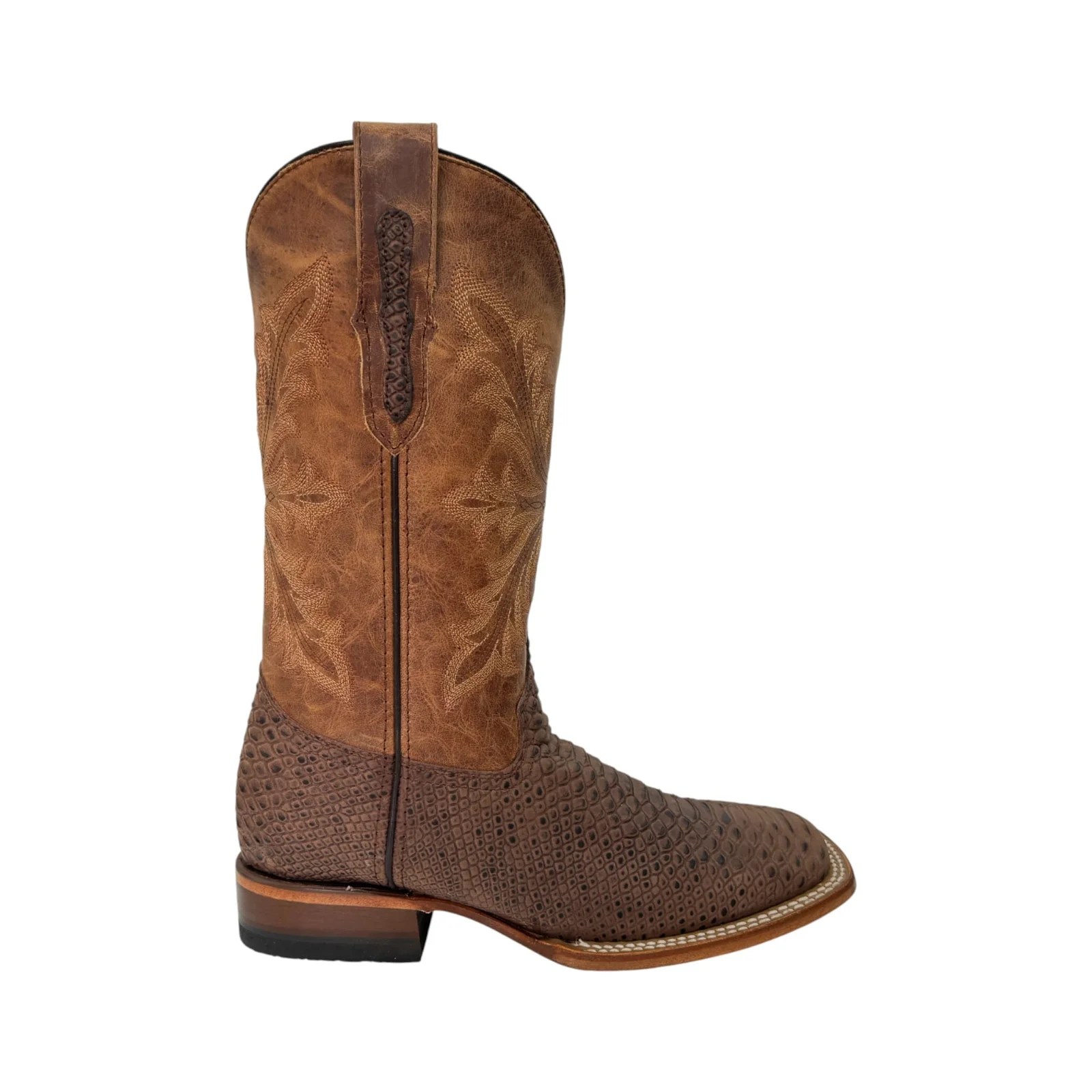BOTA REYWELT IMITACION DE PITON TABACO.