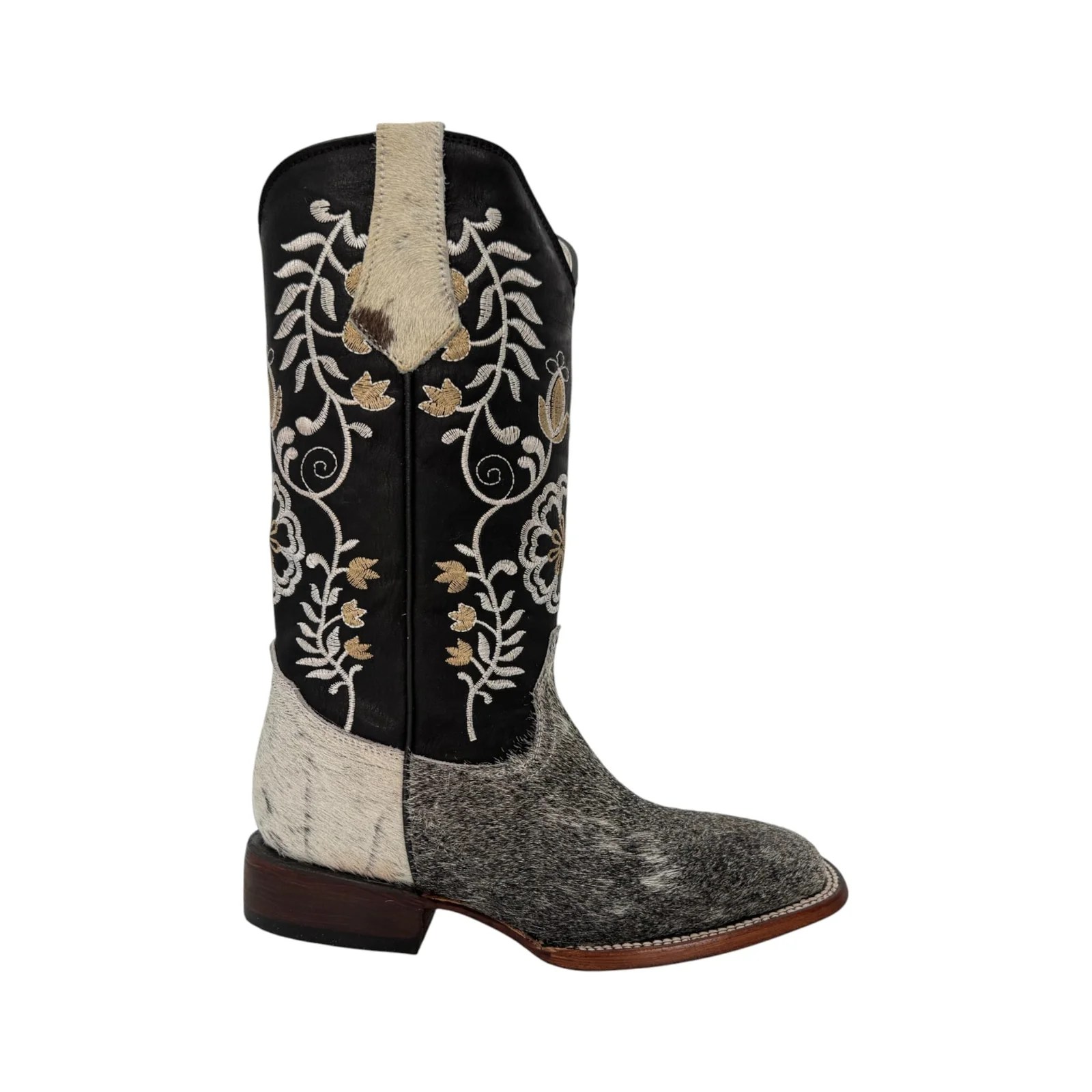 BOTA BOSTON DAMA PELO DE VACA.