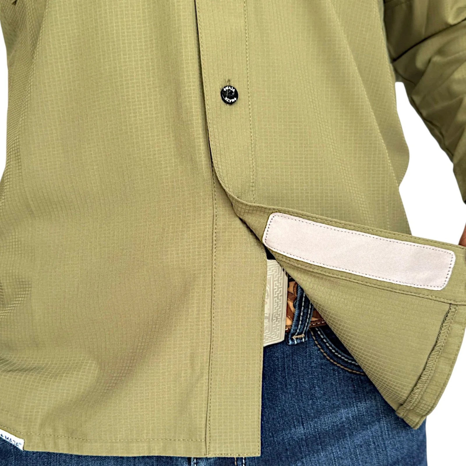 CAMISA MAJA OUTDOOR EQUIPO MANGA LARGA VERDE MUSGO.