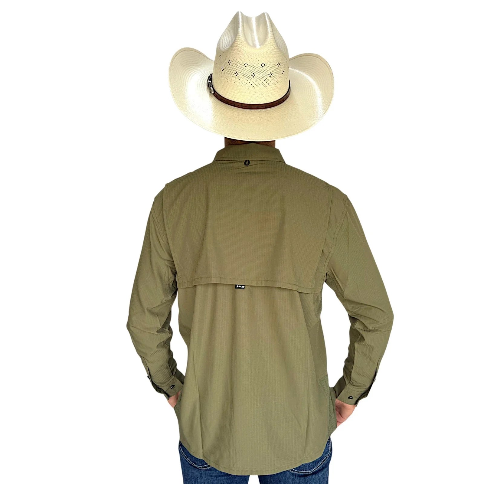 CAMISA MAJA OUTDOOR EQUIPO MANGA LARGA VERDE MUSGO.