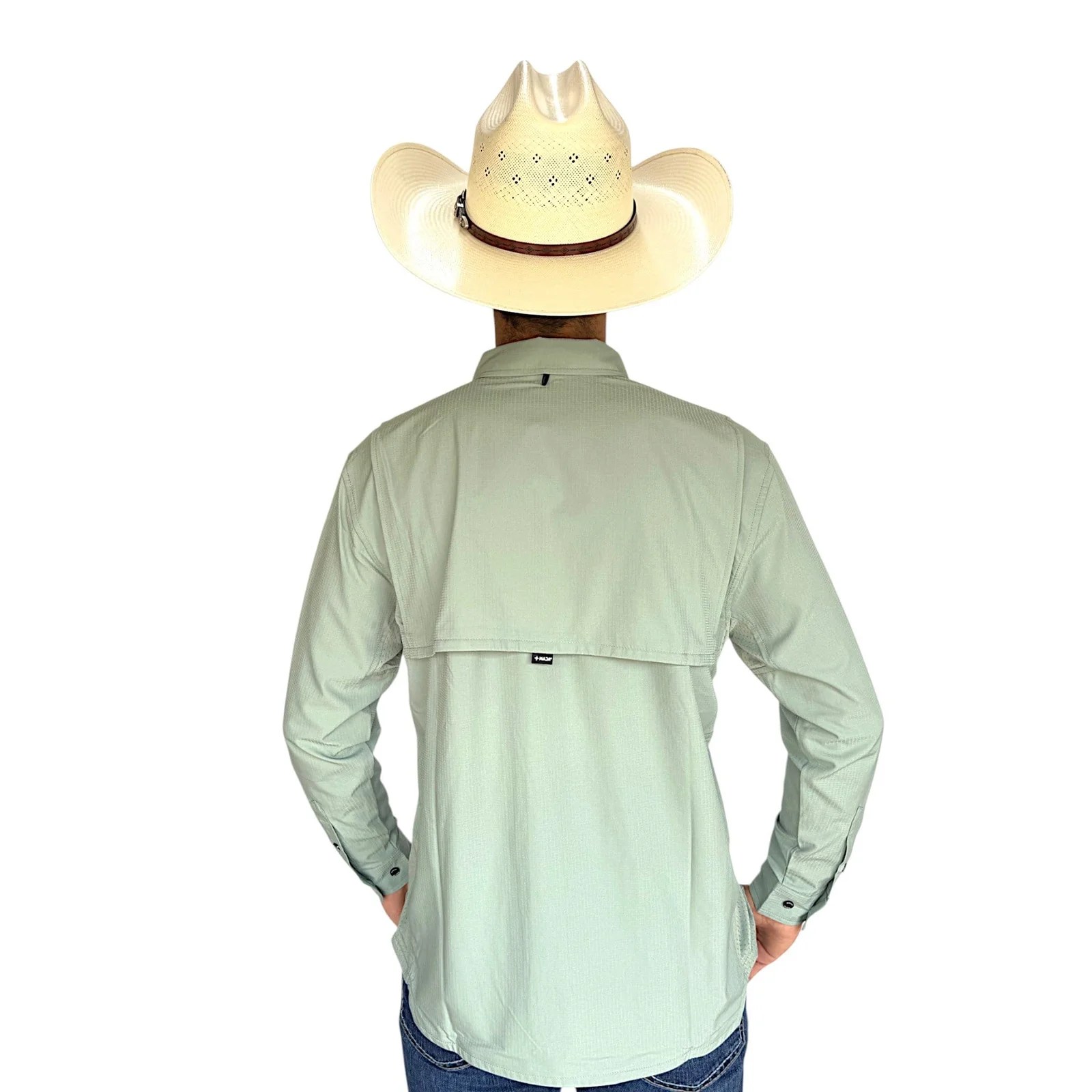 CAMISA MAJA OUTDOOR EQUIPO MANGA LARGA VERDE CLARO.
