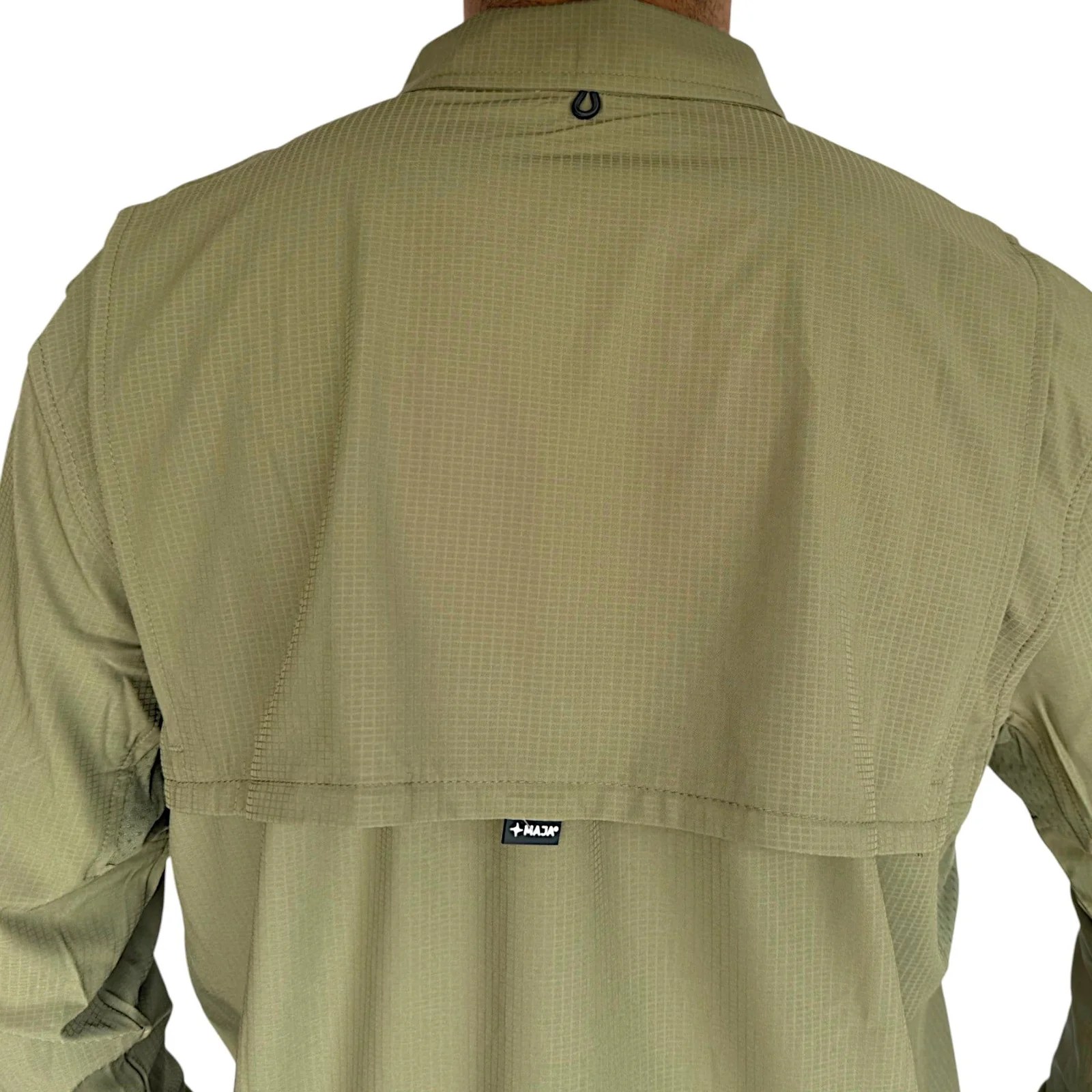 CAMISA MAJA OUTDOOR EQUIPO MANGA LARGA VERDE MUSGO.