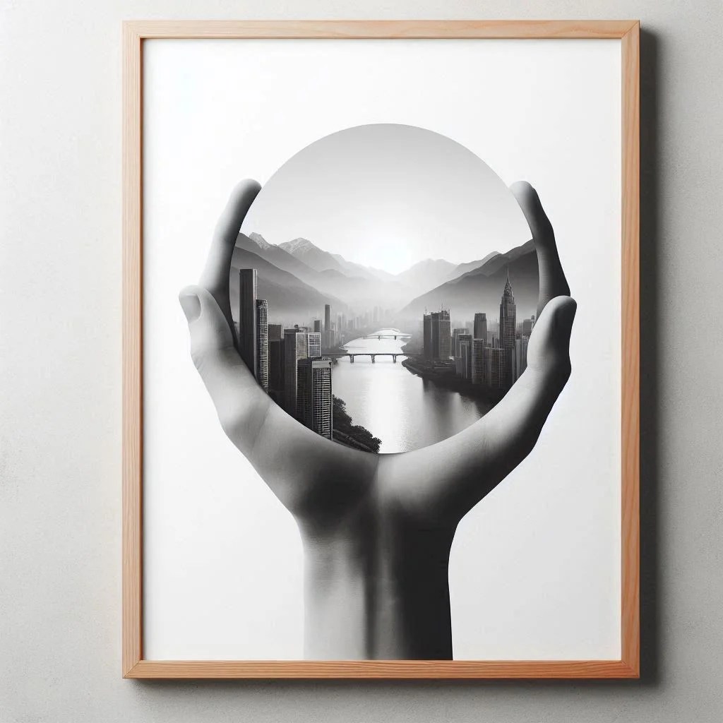 Finger Fist Holding Blank Infor Card