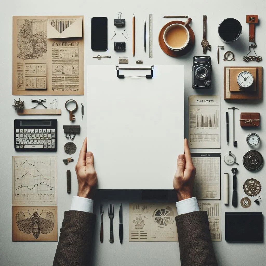 Finger Fist Holding Blank Infor Card