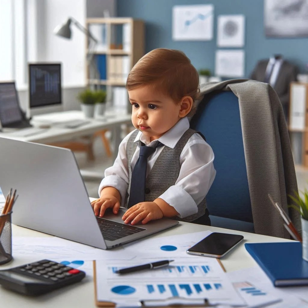 Kid Operating Computer in Class ()