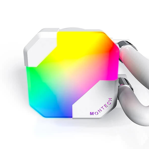 Buy Montech HyperFlow ARGB 240 CPU Liquid Cooler (White) at