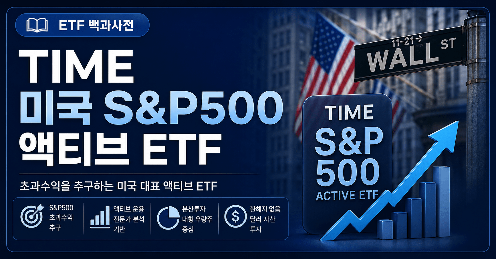 TIME 미국S&P500액티브 ETF, S&P500보다 수익률 2배?