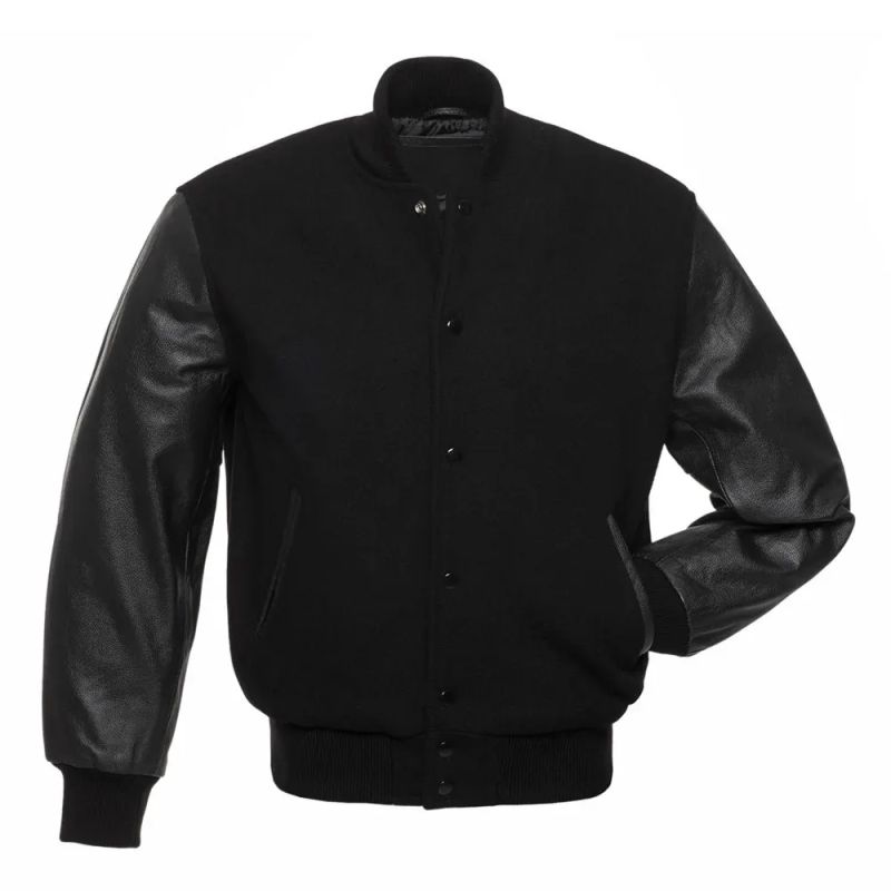 Solid Black Varsity Letterman Jacket Vm - Stunning 8K Abstract Pictures | Free Download