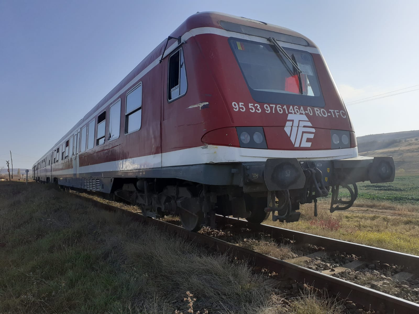 Accident de tren, la Băcești, luni dimineață. Patru persoane, la un pas de moarte