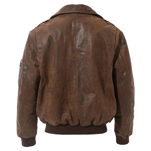 Mens Leather Bomber Jacket