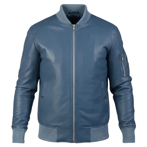 mens leather bomber jacket