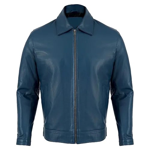 mens leather blazer