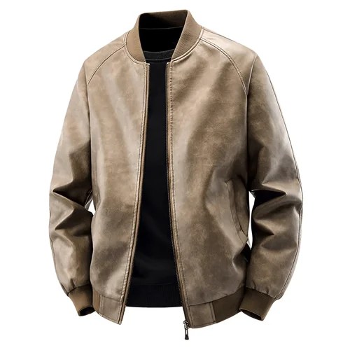 mens leather bomber jacket