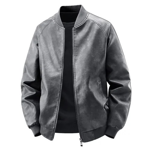 mens leather bomber jacket