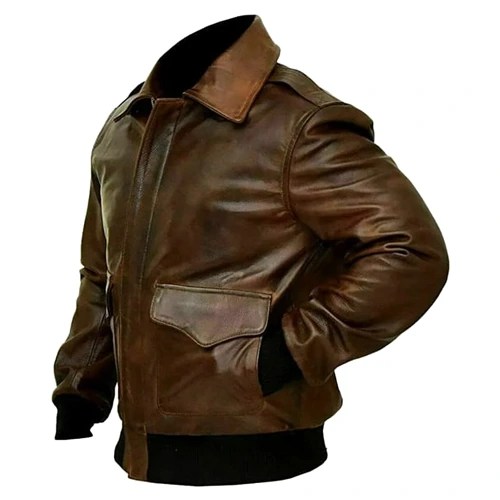 mens leather bomber jacket