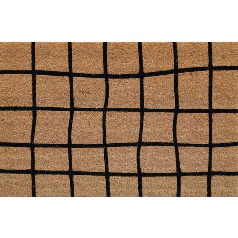 Hatch Pattern Vinyl Backed Doormat VaVaVintage