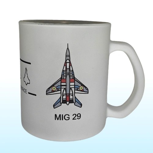 MiG-29 Frosted Glass Mug from VAYU by Defence Cafe