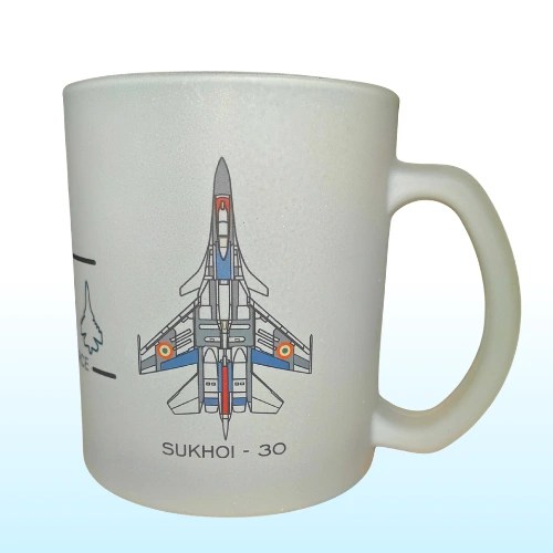 Sukhoi Su-30 MKI Frosted Glass Mug by VAYU