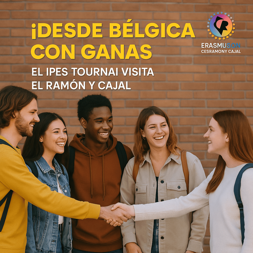 🇧🇪¡Desde Bélgica con ganas! El IPES Tournai visita el Ramón y Cajal🇪🇸