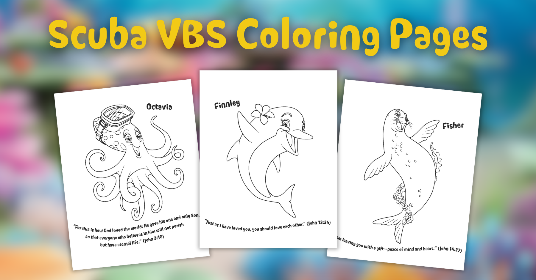 Scuba vbs coloring pages