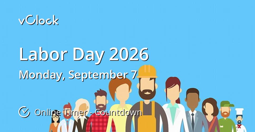 When Is Labor Day 2026 Countdown Timer Online VClock Image 