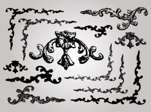 western corner clip elements frame clipart designs backgrounds background frames medieval borders vector axsoris nov floral graphics antique try projects