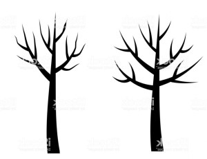 bare tree cartoon trees leaves without silhouettes stylized gm vectorified createmepink