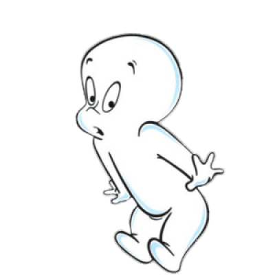 Premium Vector Ghost Like Casper Cartoon Chararacter Vector Illustration - Premium Minimal Photo Gallery - High Resolution