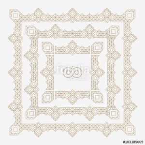 border geometric pattern seamless element decorative vectorified
