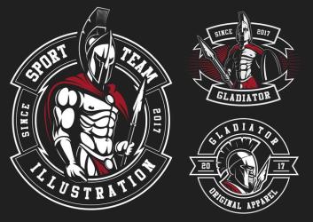 gladiator gladiators gladiatoren spartan gladiatori shutterstock gladiateurs gladiador warrior separate layer elements sparta spartacus insieme satz gladiadores dei symbol greek