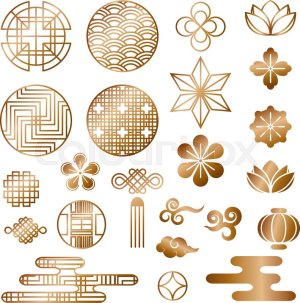 korean pattern traditional oriental vectorified