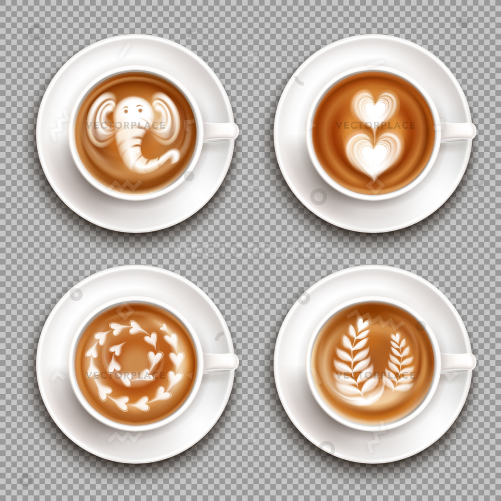Latte art vector at vectorified.com
