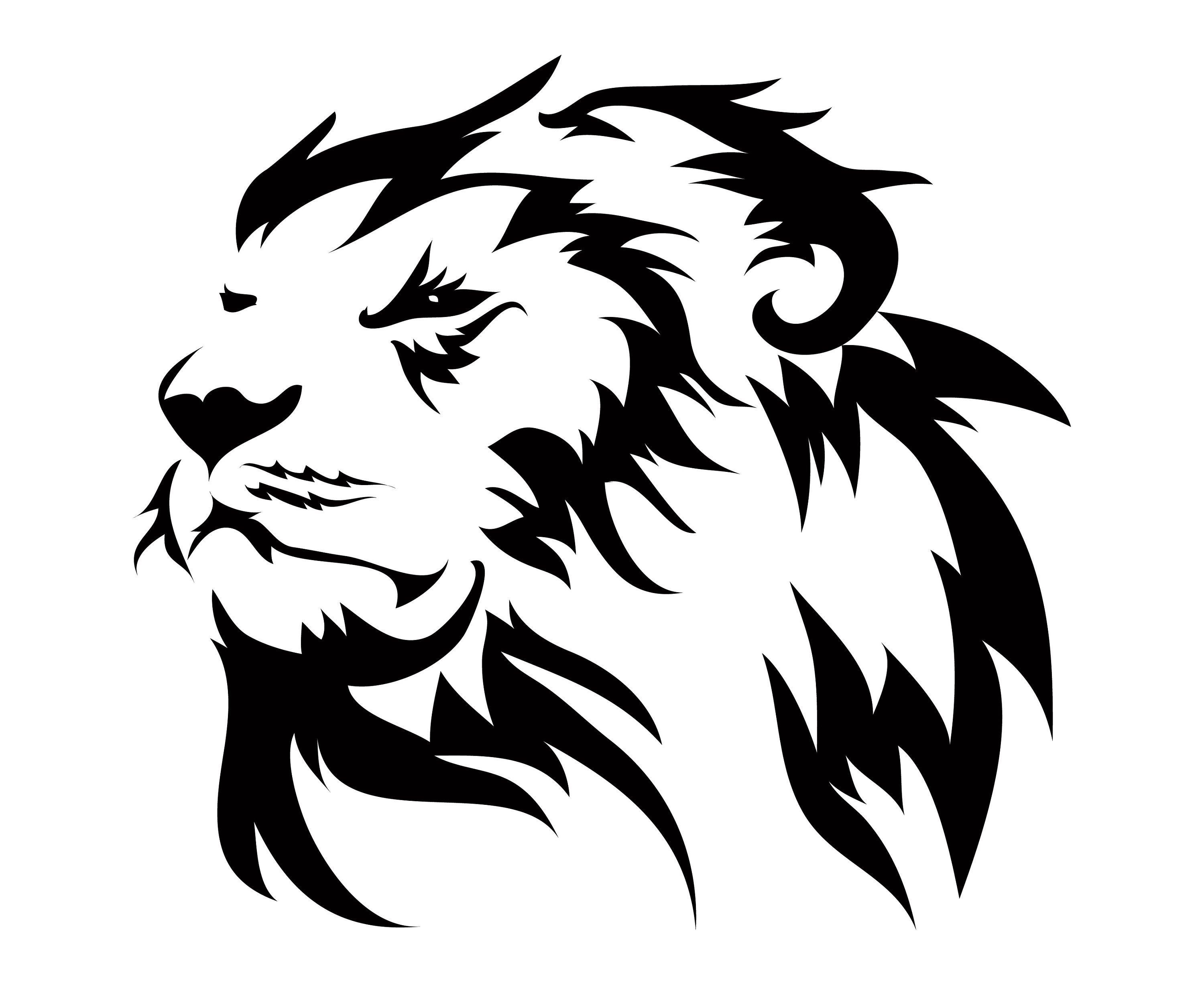 Lion head silhouette vector at vectorified.com