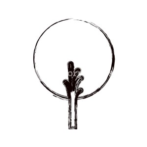 shape round silhouette abstract tree vectorified