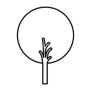 shape round silhouette abstract tree vectorified