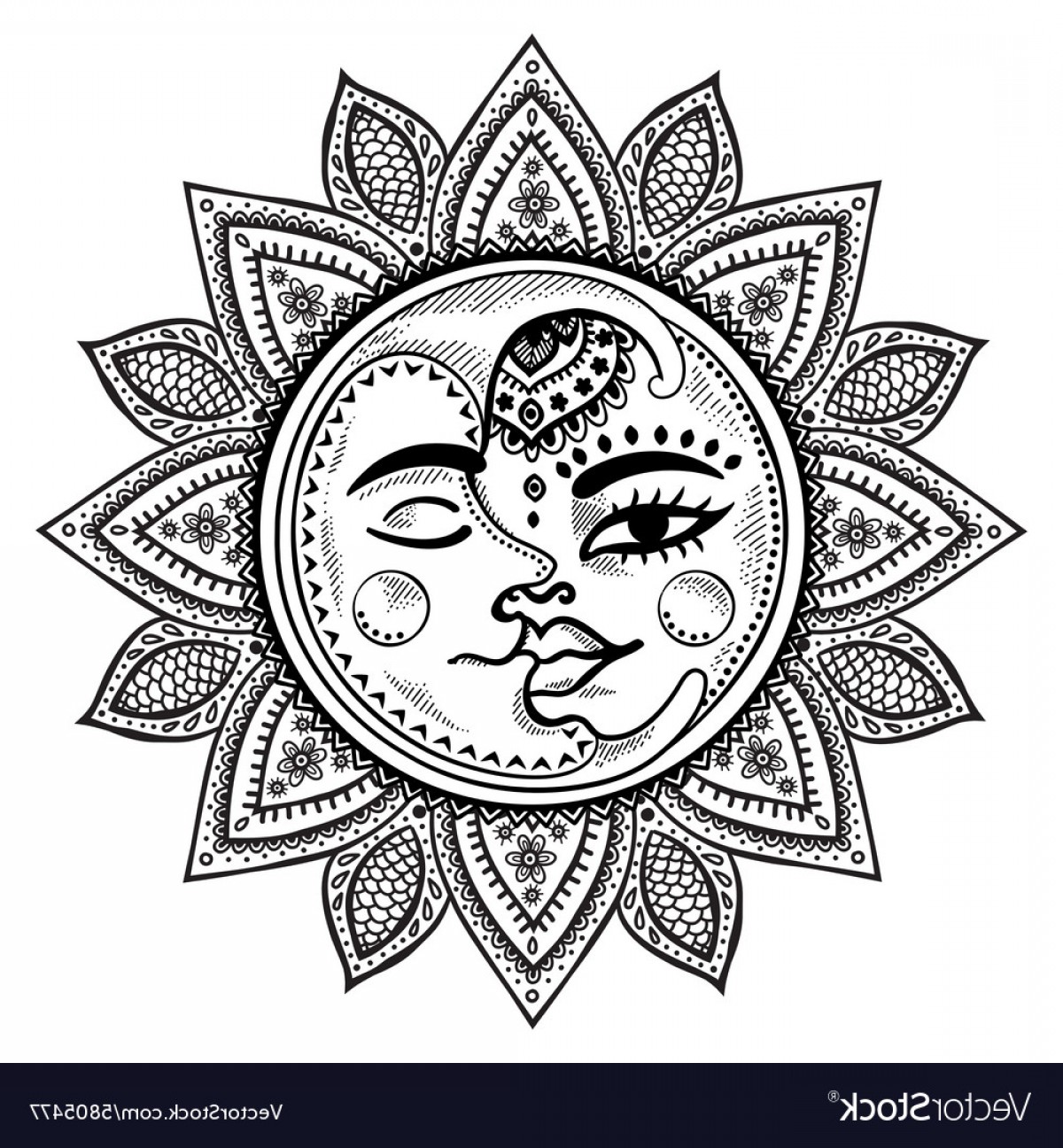 Check spelling or type a new query. Sun And Moon Vector at Vectorified.com | Collection of Sun ...
